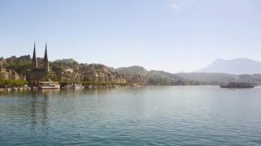 Lucerne İsviçre cityscape Köprüsü