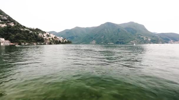 Лугано-Швейцарское озеро — стоковое видео