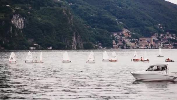 Lugano Zwitserland landschap lake — Stockvideo