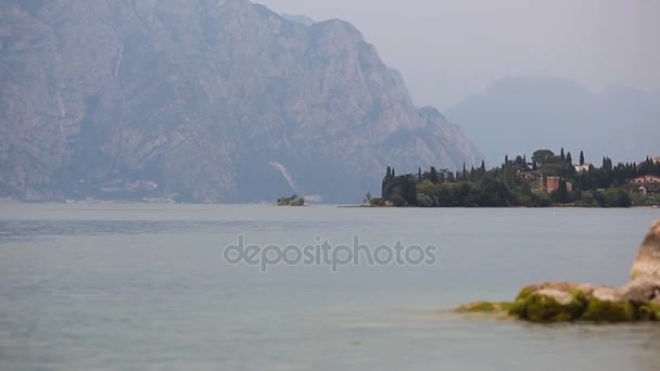 Garda lago itália paisagem — Vídeo de Stock