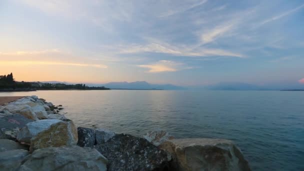 Garda lago itália paisagem — Vídeo de Stock