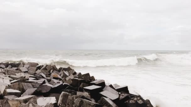 Praia oceano onda de Espanha — Vídeo de Stock