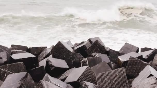 Plaża ocean fala Hiszpania — Wideo stockowe