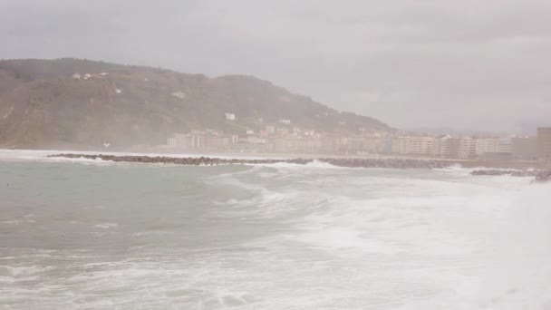 Praia oceano onda de Espanha — Vídeo de Stock