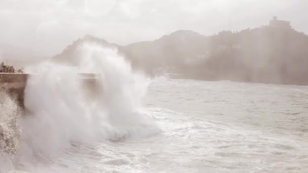 Praia oceano onda de Espanha — Vídeo de Stock