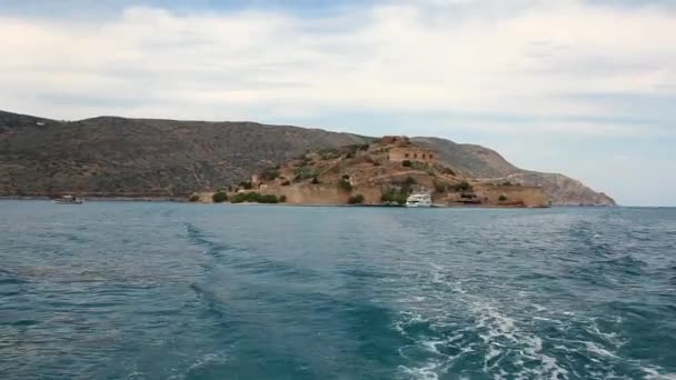 Girit Adası spinalonga deniz — Stok video