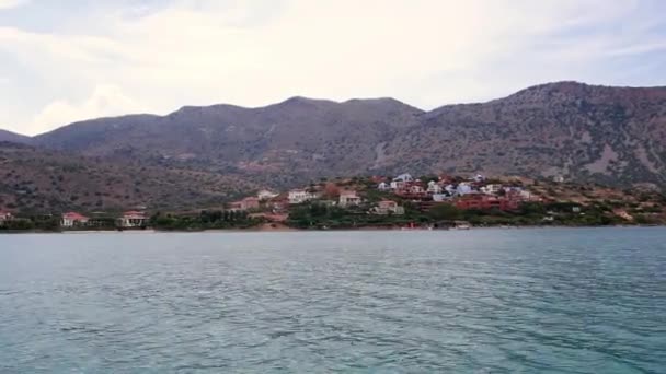 Kreta Eiland spinalonga zee — Stockvideo