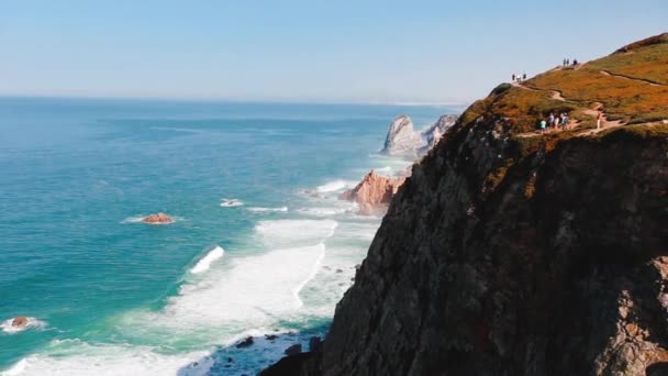 Berühmter leuchtturm portugal lisbon — Stockvideo