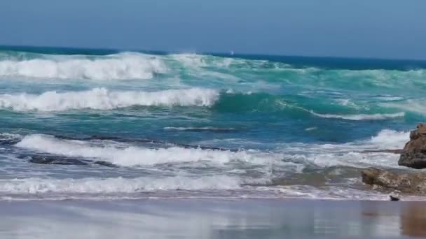 Πορτογαλία ωκεανό παραλία φύση — Αρχείο Βίντεο