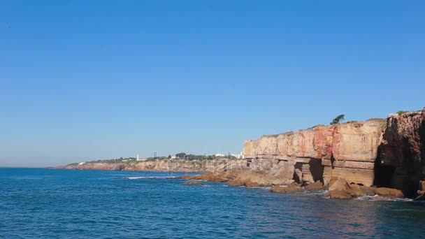 Famoso vista océano atlántico lisbón — Vídeo de stock