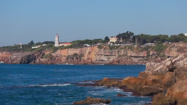 Beroemde Atlantische Oceaan Lissabon bekijken — Stockvideo