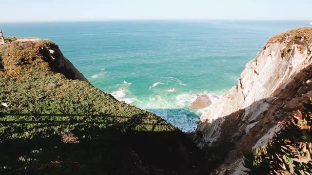 Famous view atlantic ocean lisbon — Stock Video