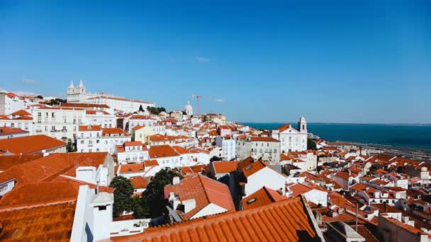 Cityscape widok Portugalia Lizbona — Wideo stockowe