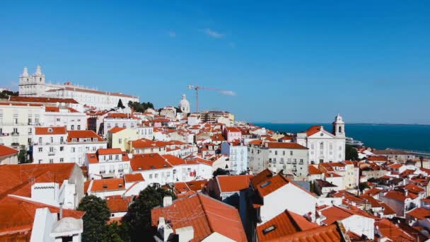 Lisboa portugal vista paisagem urbana — Vídeo de Stock