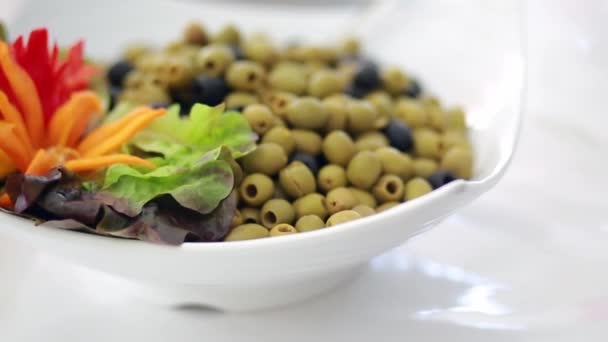 Catering bröllop buffé händelser — Stockvideo