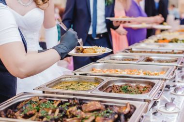 catering restaurant buffet for events clipart