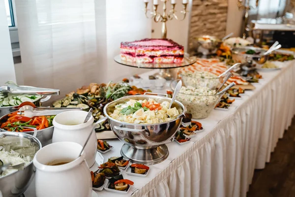 Catering Hochzeitsbuffet für Veranstaltungen Stockfoto