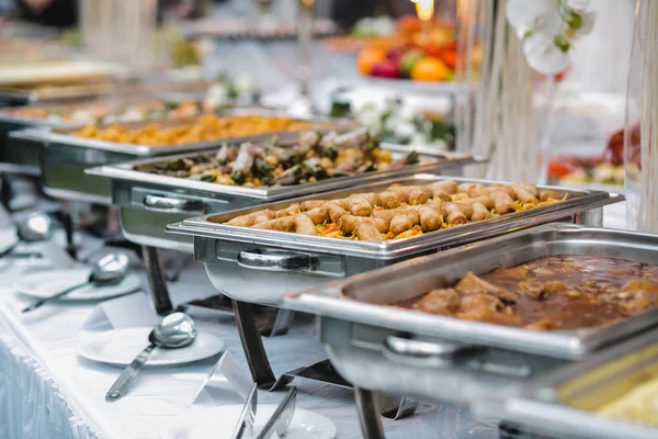 Catering Hochzeitsbuffet für Veranstaltungen Stockbild