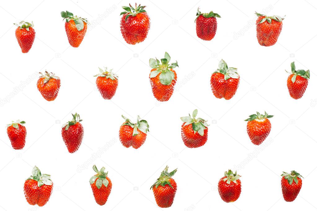Pattern made of fresh strawberry