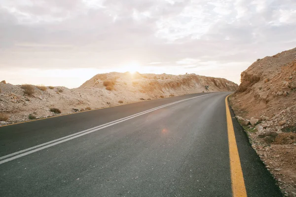 Lonely desert road