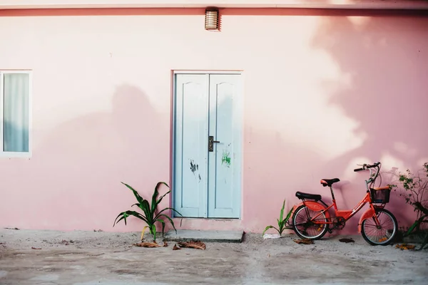 Edifício Rosa Rua Índia Porta Azul — Fotografia de Stock