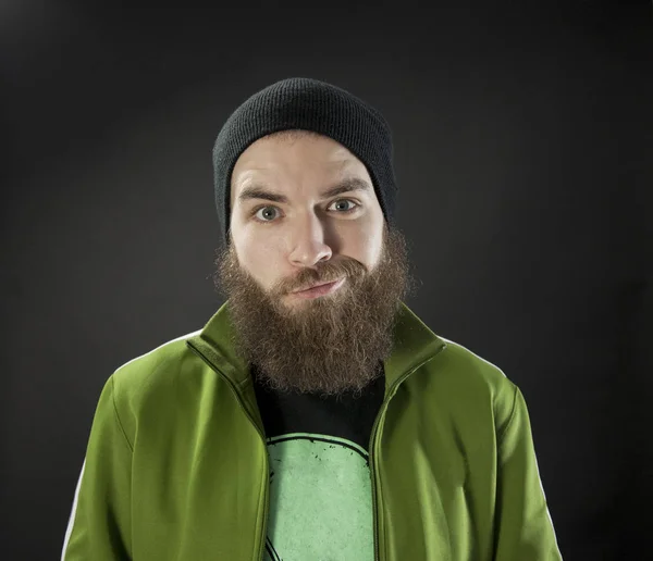 Hombre gracioso con barba — Foto de Stock