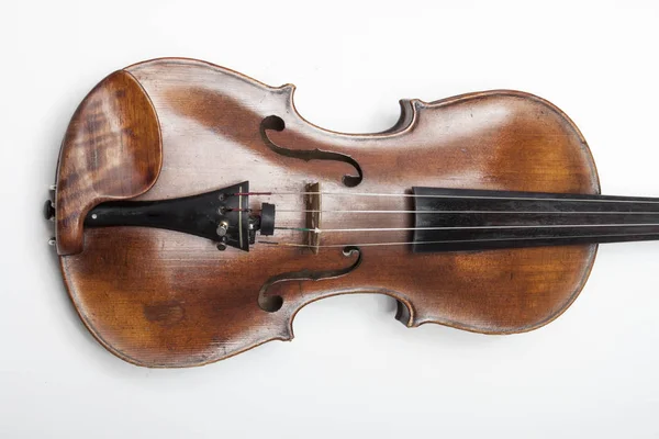 Violino sobre um fundo branco — Fotografia de Stock