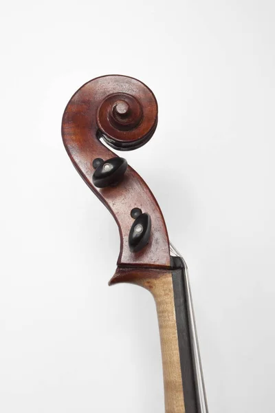 Violino sobre fundo branco. Violino de pena em um fundo branco — Fotografia de Stock