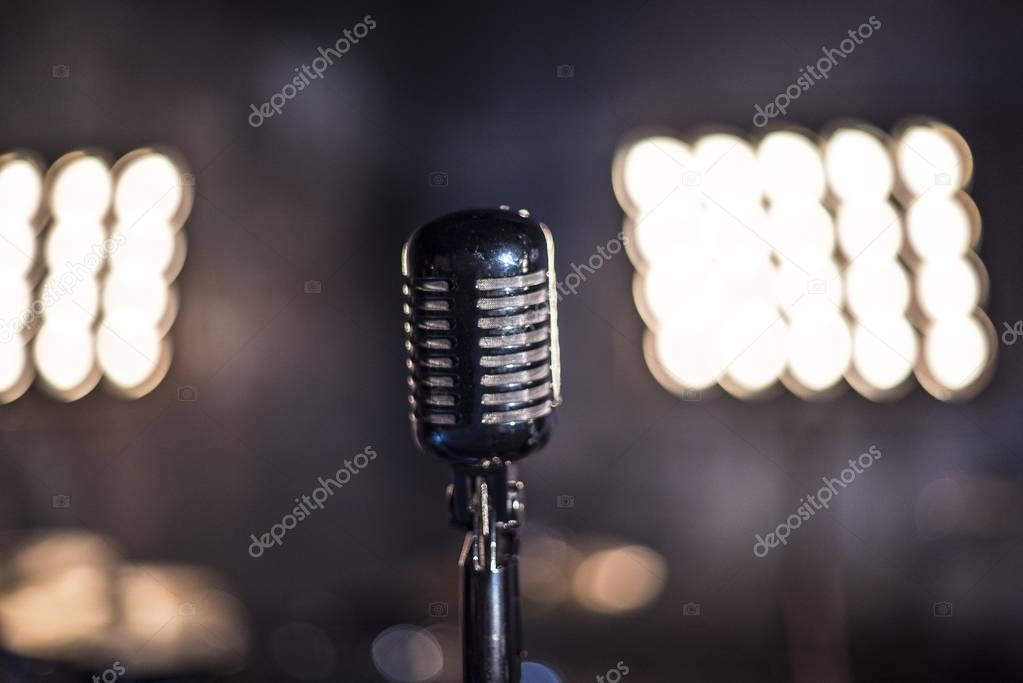 Retro microphone. A beautiful microphone