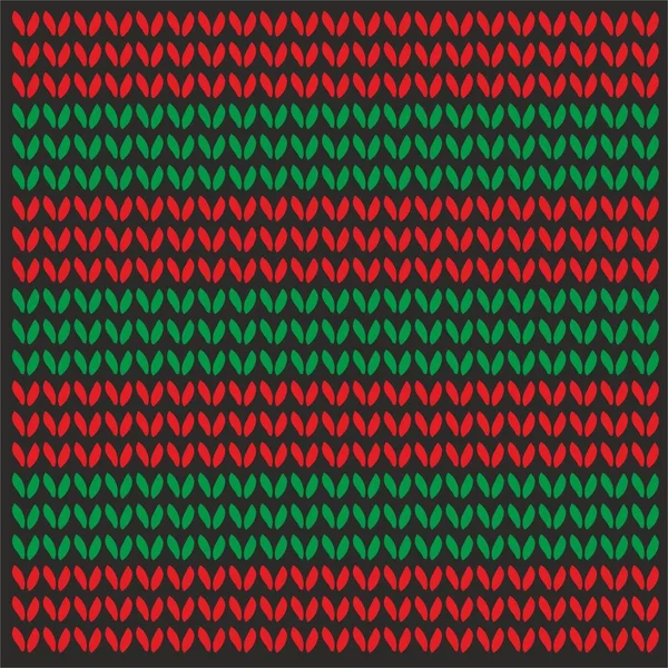 Knitting Red Green Pattern Christmas Mood — Stock Photo, Image