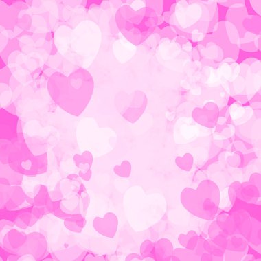 Sevgililer Günü ya da düğün kartları için hassas pembe kalpler.