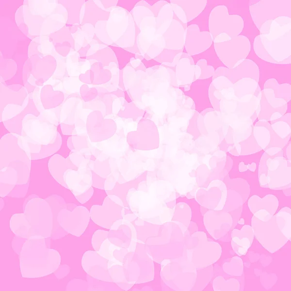 情人节卡片或婚礼卡片上精致的粉色心形 — 图库照片