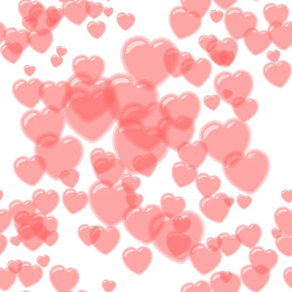 Soft Seamless Pink Pattern Hearts — 스톡 사진