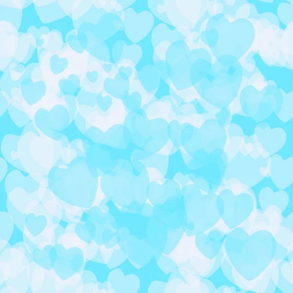 Seamless Background Blue Delicate Hearts — Stock Photo, Image