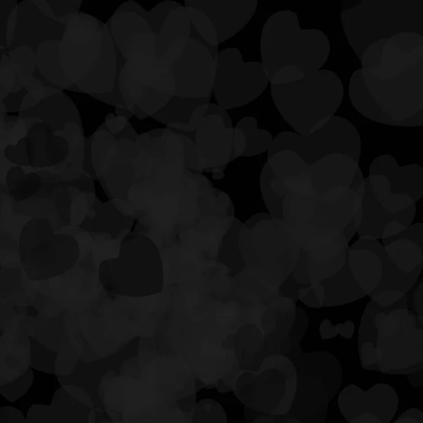 Minimalist black background with hearts. Black is always stylish. This design will be a great background for your website or presentation