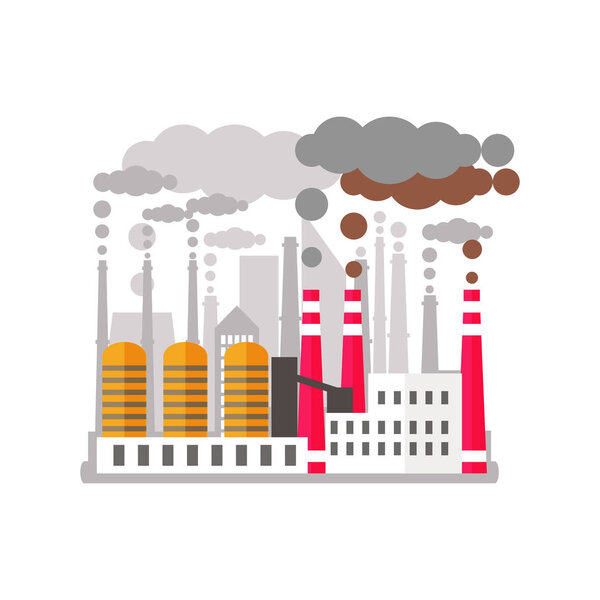 Завод загрязняет окружающую среду
