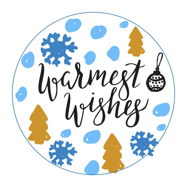 Lettering warmest wishes