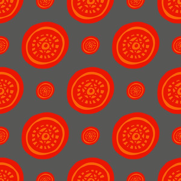 Round ornament seamless pattern