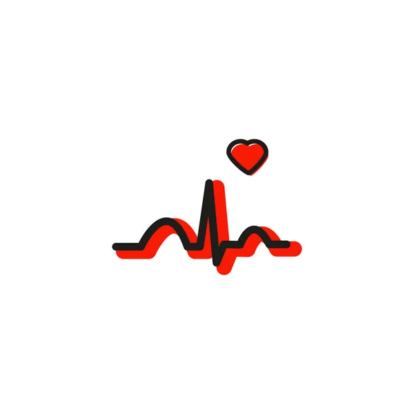 Ligne ECG motif sans couture — Image vectorielle