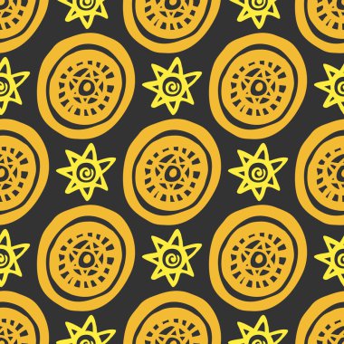 Yuvarlak süsleme seamless modeli