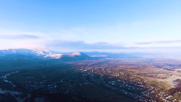 Ukraynalı Dağlarında Soğuk Sabah — Stok video