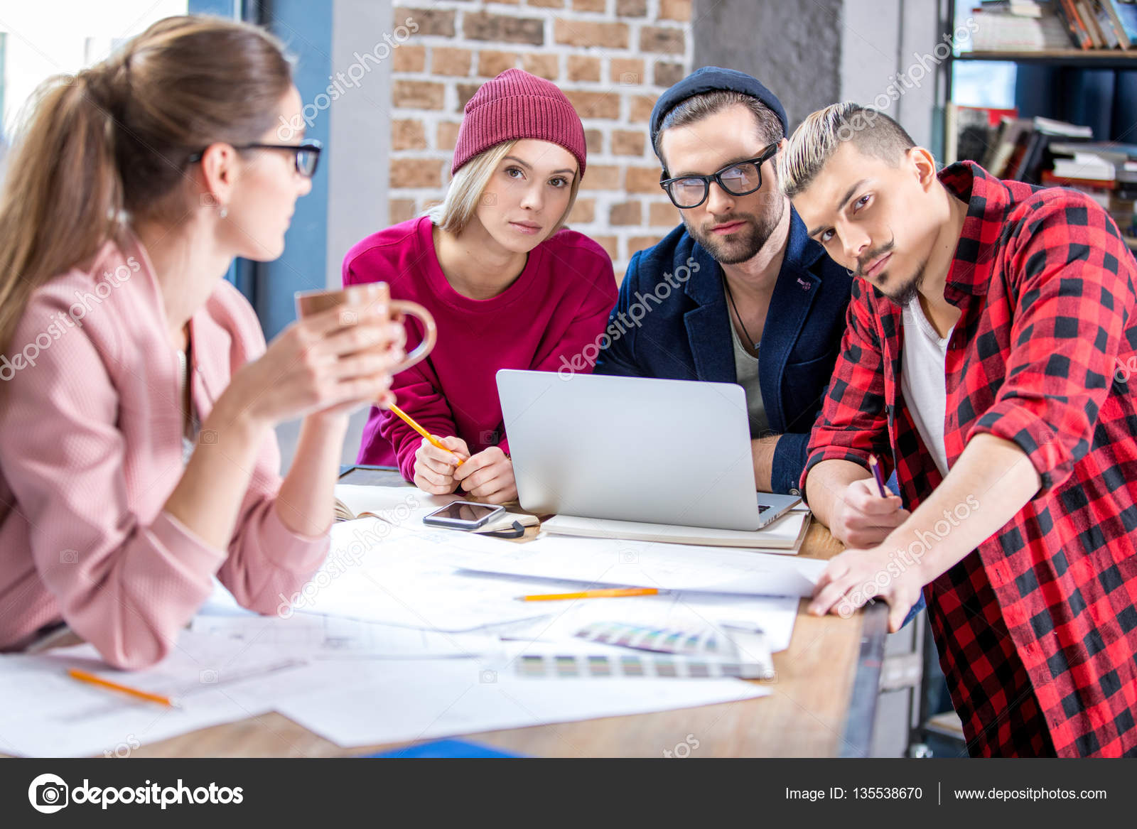 Designers working at project — Stock Photo © AndreyBezuglov 135538670