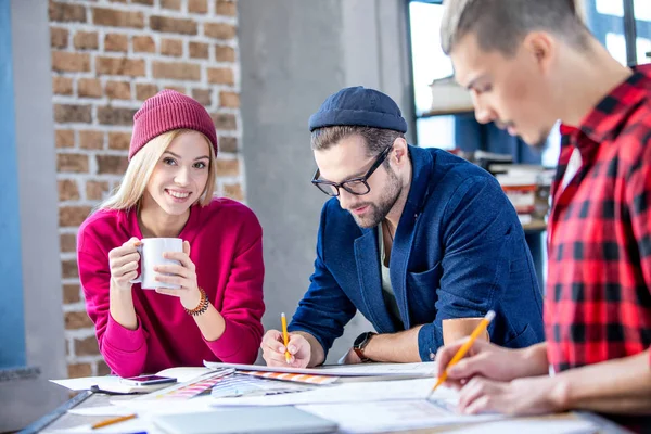 Designers working at project — Stock Photo, Image