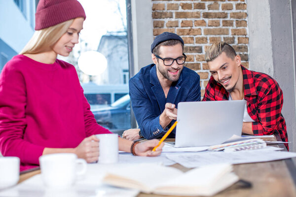 Designers working at project 