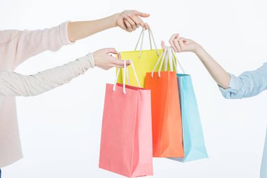 Colorful shopping bags clipart