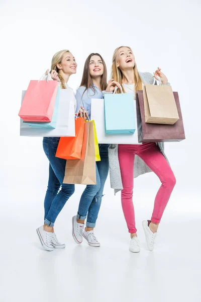 Mujeres con bolsas de compras —  Fotos de Stock