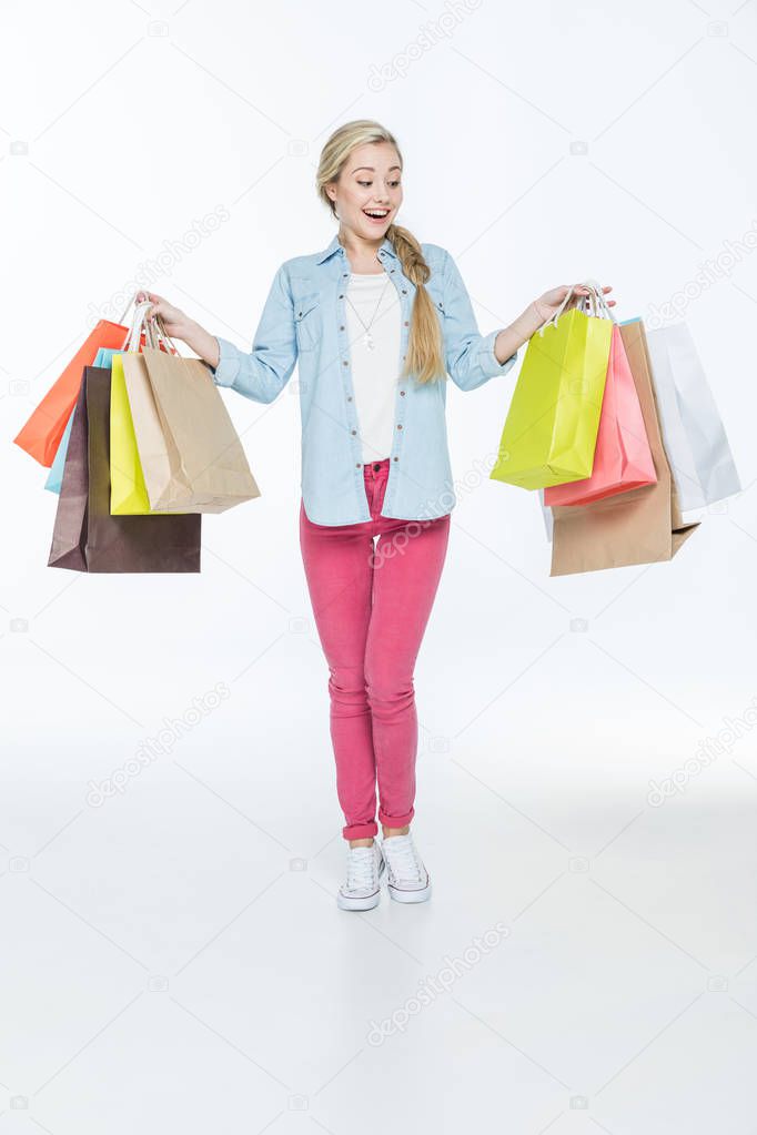 Woman with shopping bags