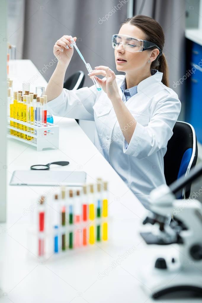 Female scientist in lab