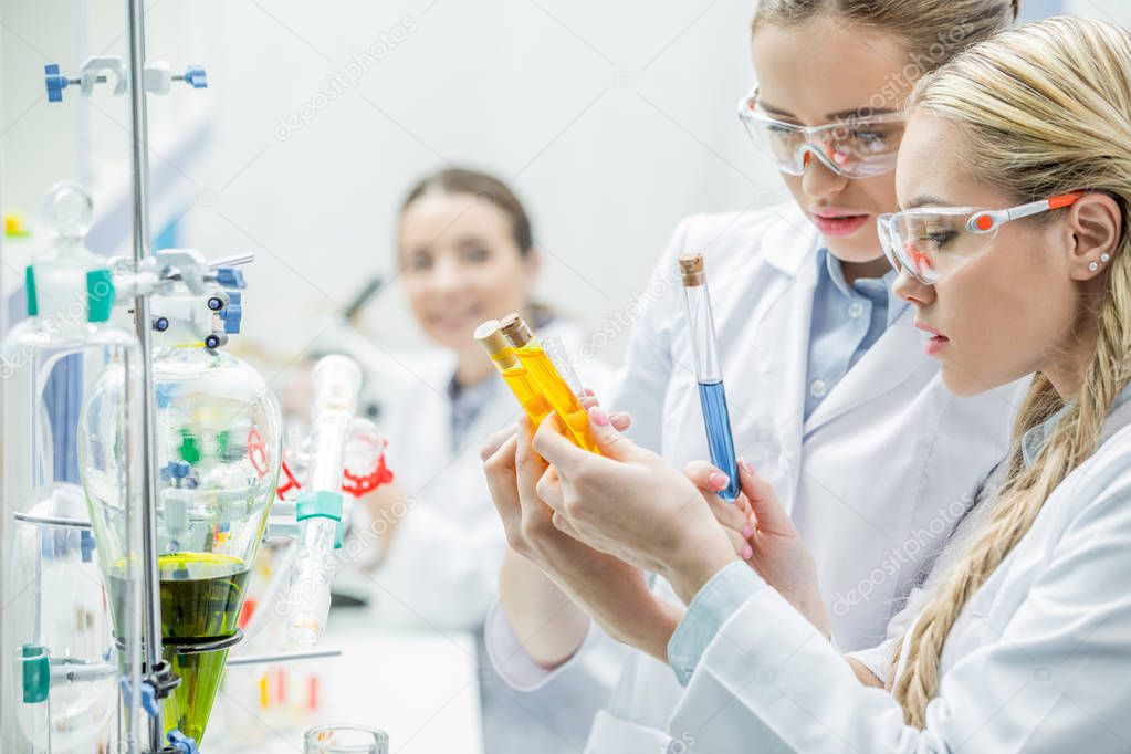 Female scientists in lab  