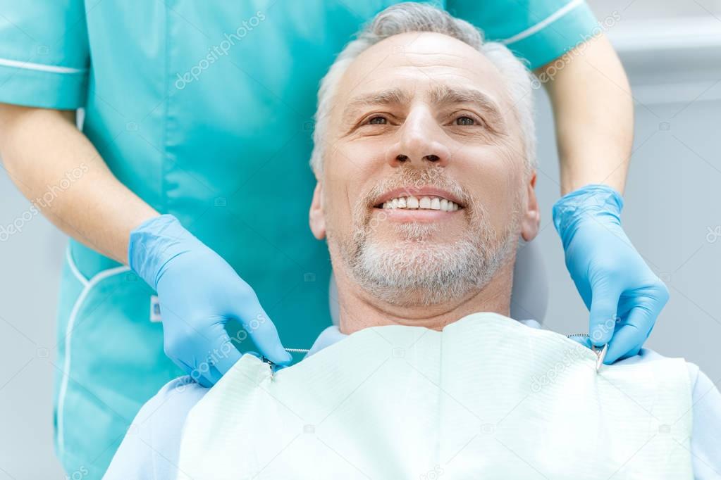 Mature patient at dentist 